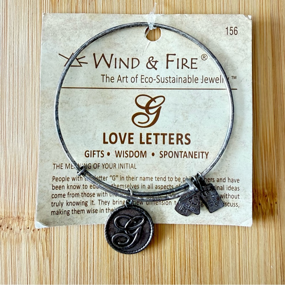 G recycled Silver Charm Bracelet